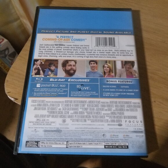 B2G2 It's Kind of a Funny Story Blu Ray Rental Movie - Picture 2 of 2